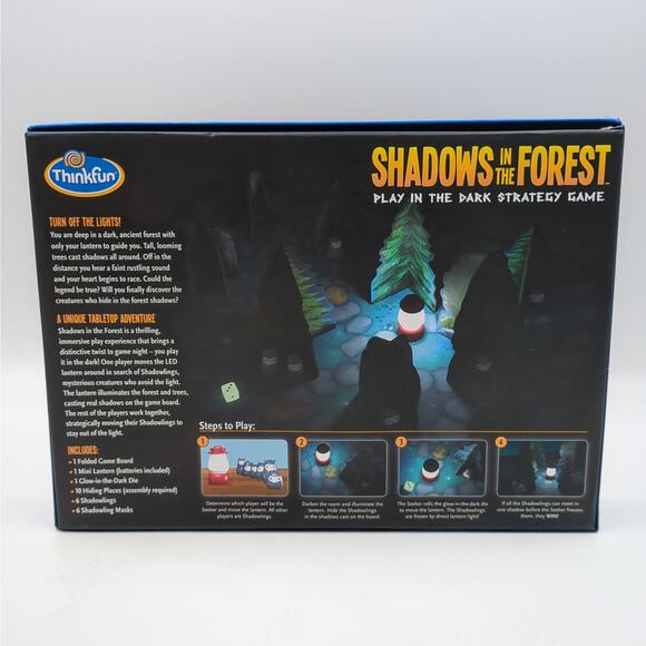 ThinkFun Shadows in The Forest Play in The Dark Strategy Game Complete - Picture 2 of 3
